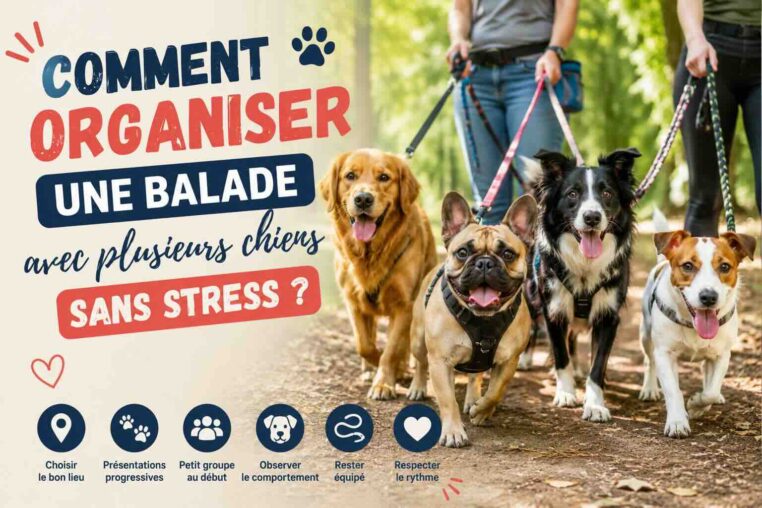 Comment organiser une balade avec plusieurs chiens sans stress ?