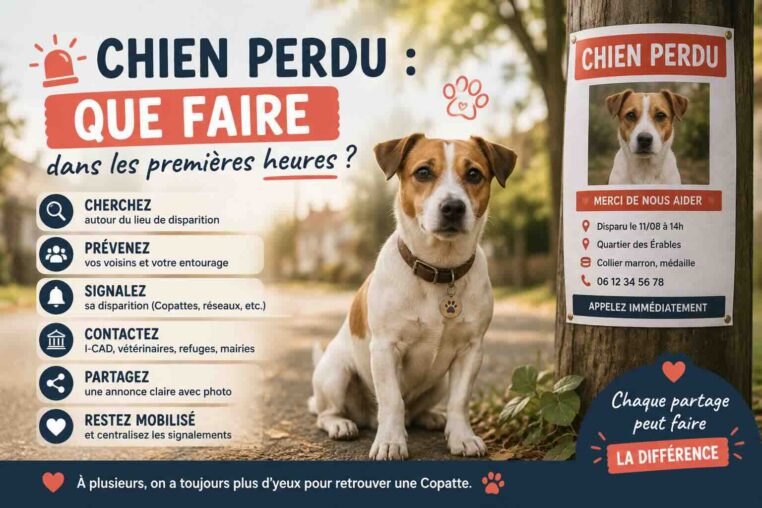 Chien perdu : que faire dans les premières heures ?